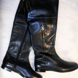 Cole Haan Tall Black Leather Riding Boots